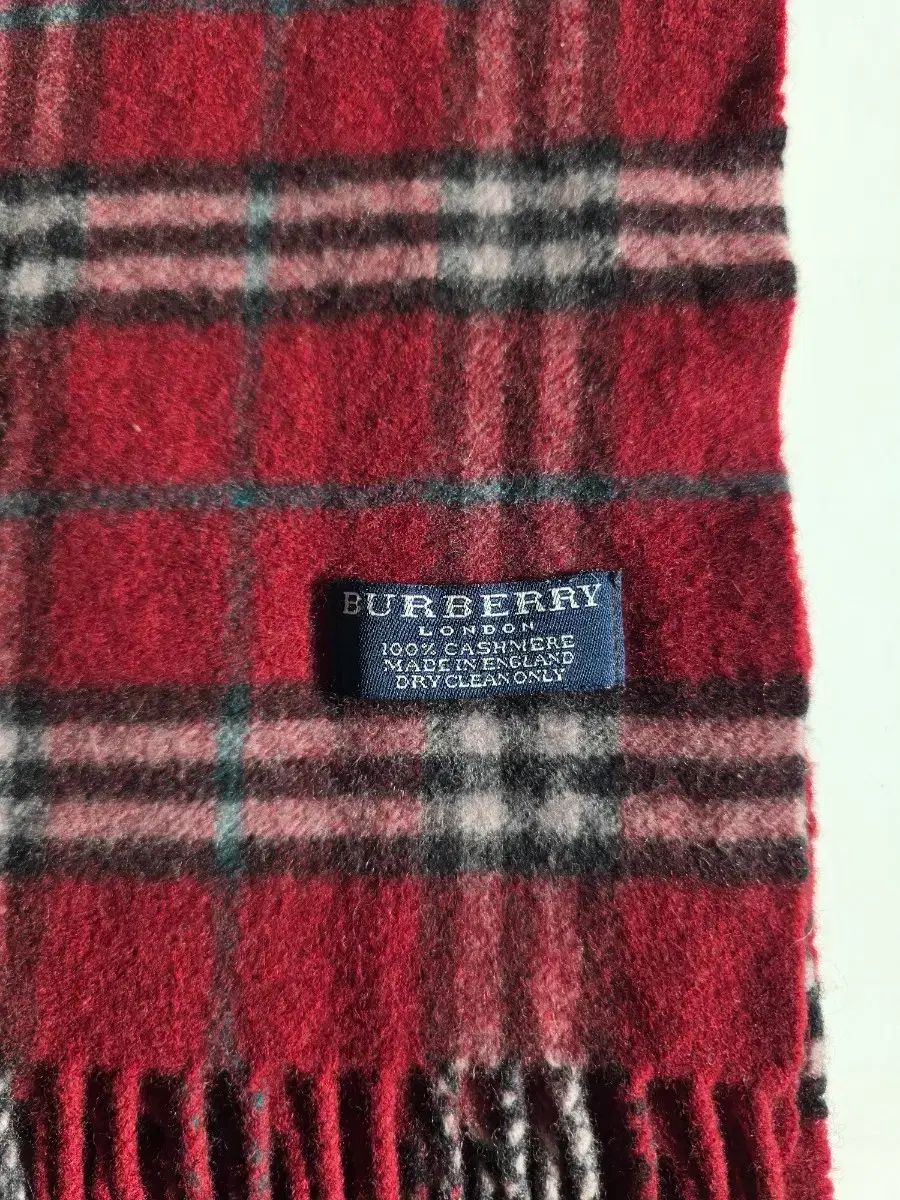 バーバリー レッド CHECK カシミア マフラー