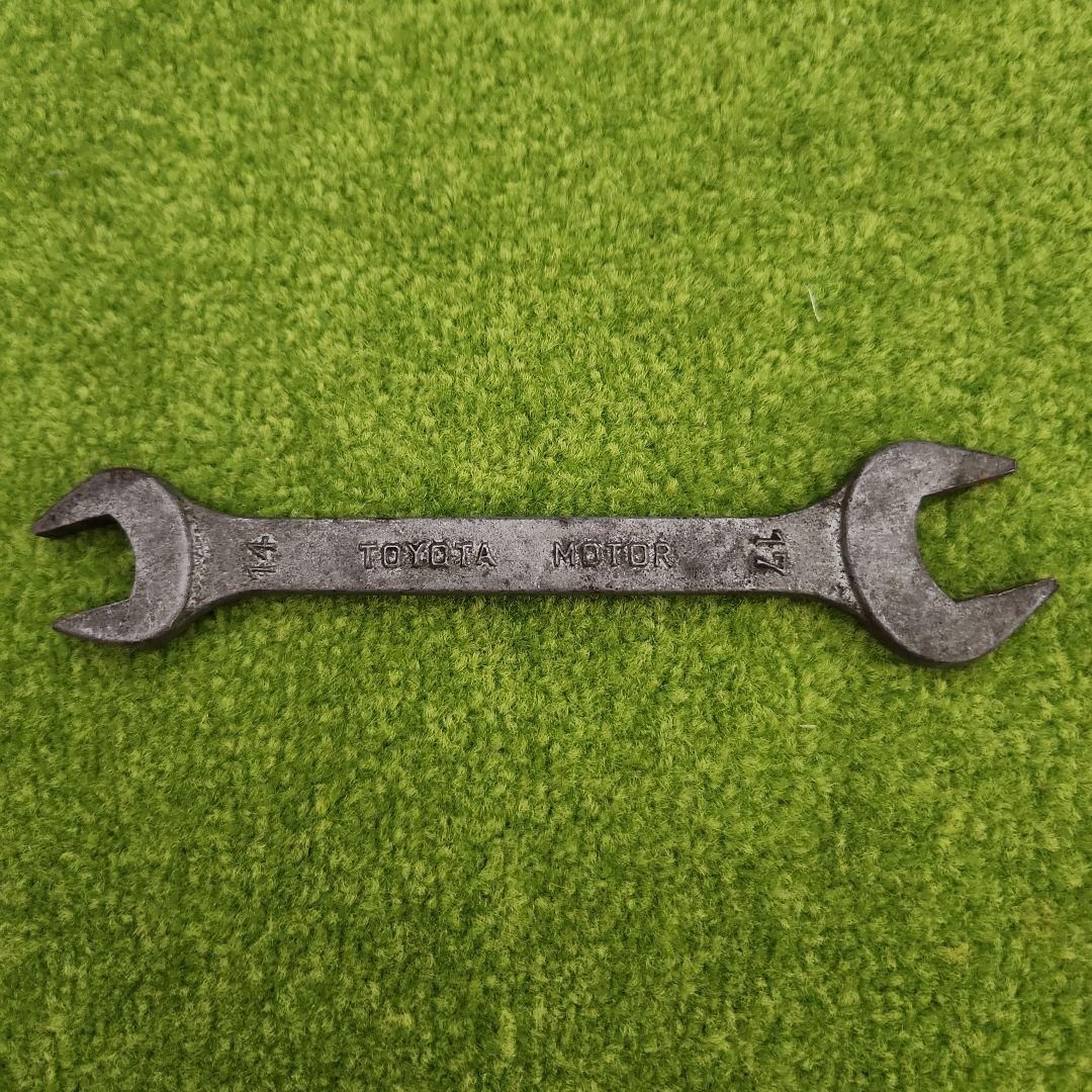 トヨタ純正☆TOYOTA MOTOR☆両口スパナ☆14×17mm☆車載工具☆梨地 