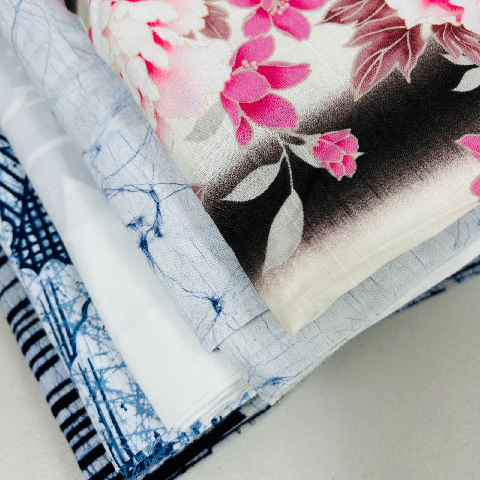 綿浴衣 5着 浴衣まとめ売り リメイク材料 m-805 - メルカリ