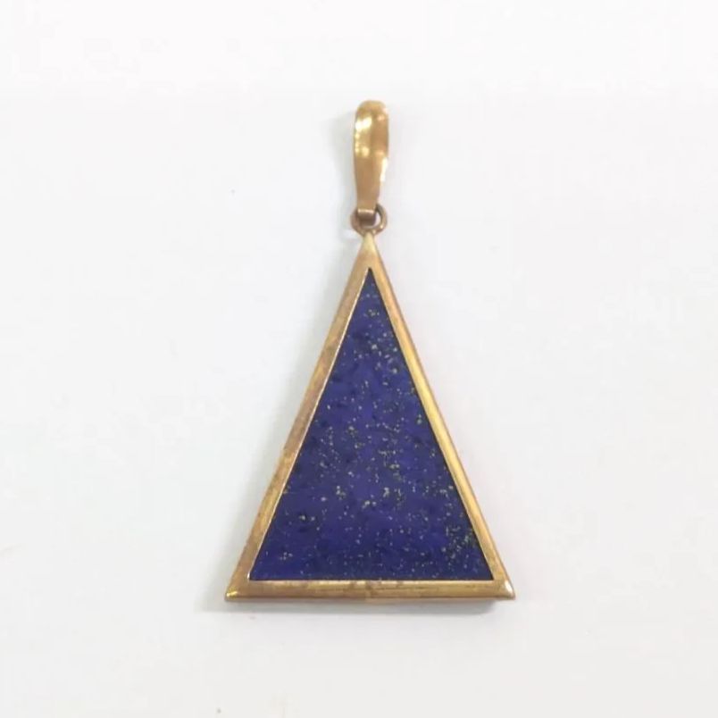 ラピスクラブ レトロ K 18 ゴールド ネックレス トップ チャーム 18金 ラピスラズリ パワーストン