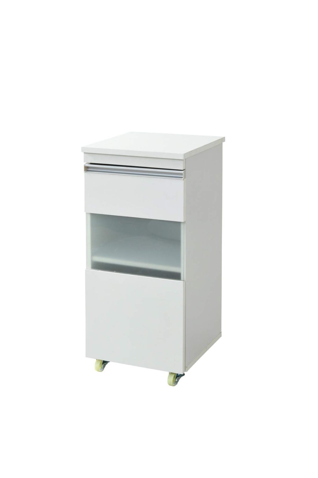 幅40 高さ90 スリム コンパクト キャスター付き 隙間収納 ホワイト キッチン 白 JKプラン