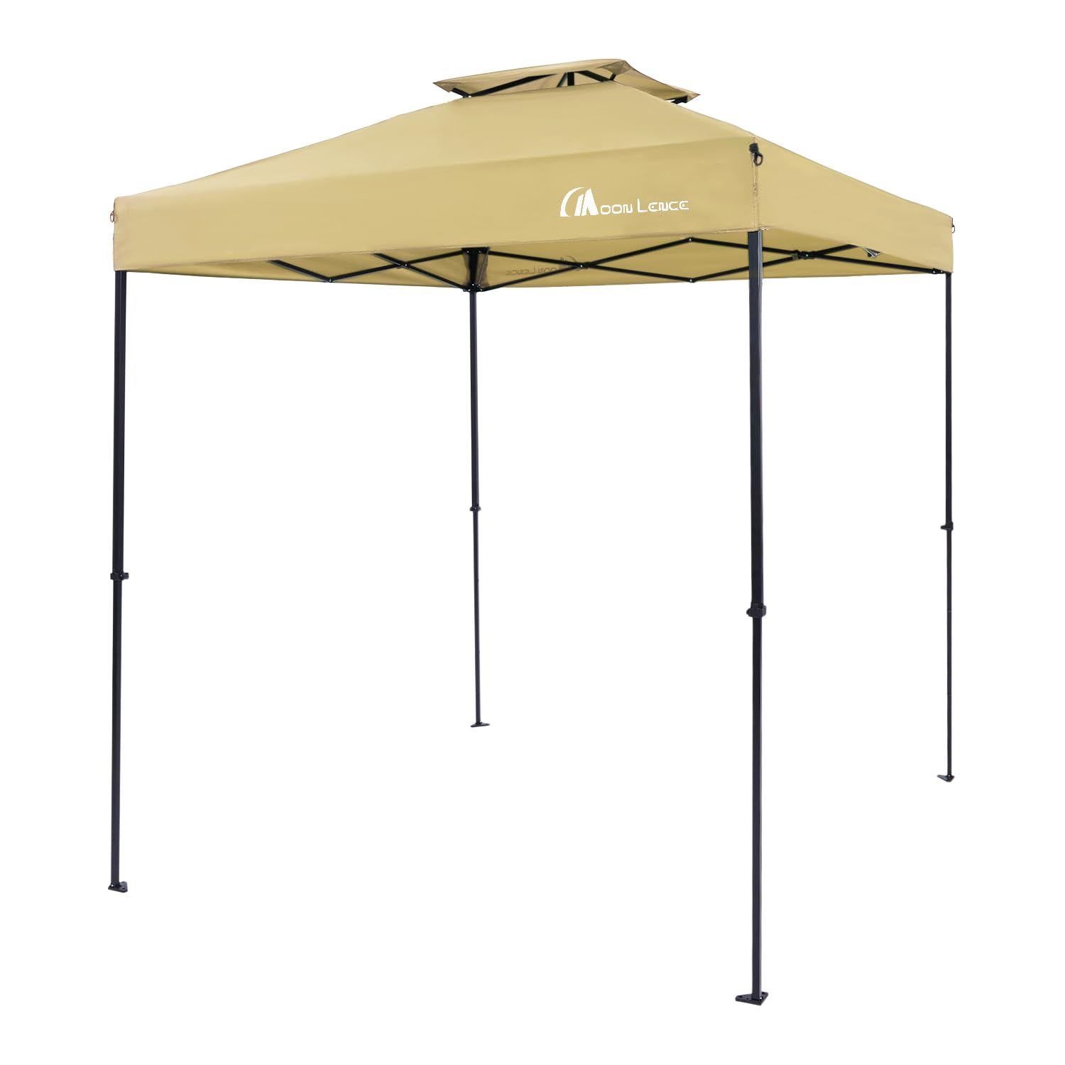 MOON LENCE タープテント ワンタッチ 2 m 3段階調節 ワンタッチタープ 組立て簡単 UVカット 日よけ スチール テント タープ キャンプ アウトドア レジャー用品 イエロー