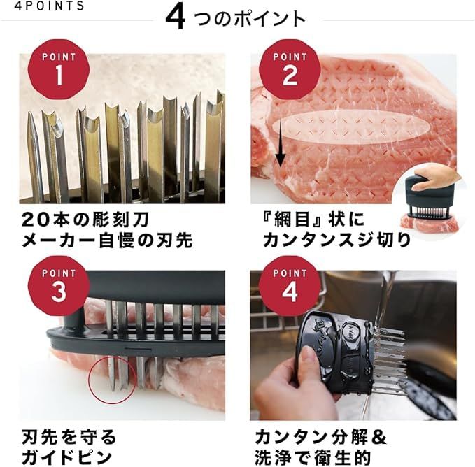 ニクサス プロ スジ切り器 日本製 関市製造 肉の繊維を断つ 分解洗浄OK 食洗機対応 その他 製菓 製パン用品