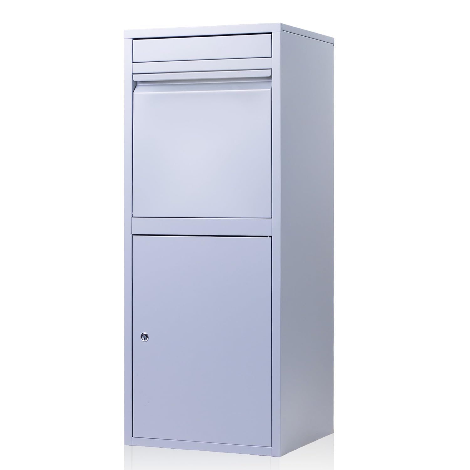 複数投函 |郵便受け付 GROVE 宅配ボックス 屋外 大型 置き配ボックス 大容量 宅配BOX 戸建て用 シルバーグレー