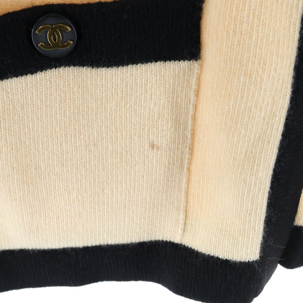 美品 シャネル ココマーク 金ボタン カシミヤ ボーダー セーター バイカラー 美品 シャネル ココマーク 金ボタン カシミヤ ボーダー セーター バイ