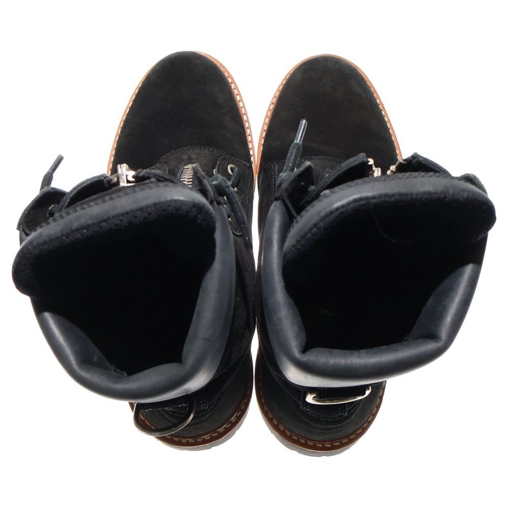 BALMAIN (バルマン) スエード パンチングレザー ジップデザイン