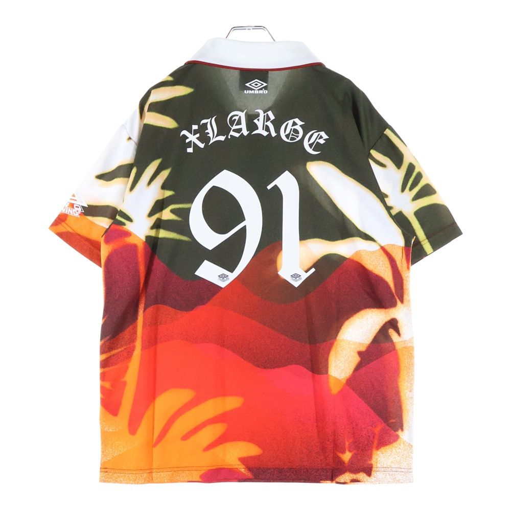 UMBRO アンブロ 25 SS S|S SOCCER JERSEY TEE 総柄プリントデザイン サッカーゲームシャツ マルチ