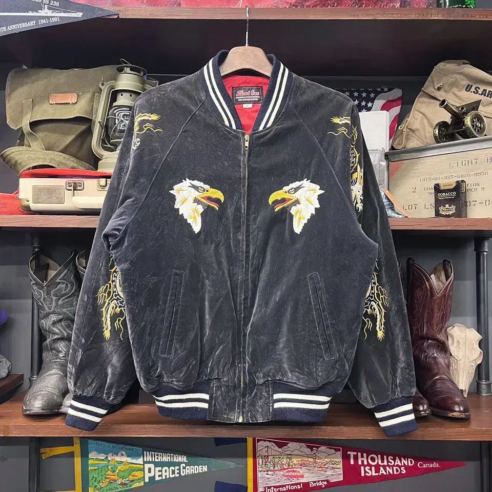 Shoot one 横須賀 ベロア オリエンタル スタジャン スーベニアオフィシャル ジャケット N 429