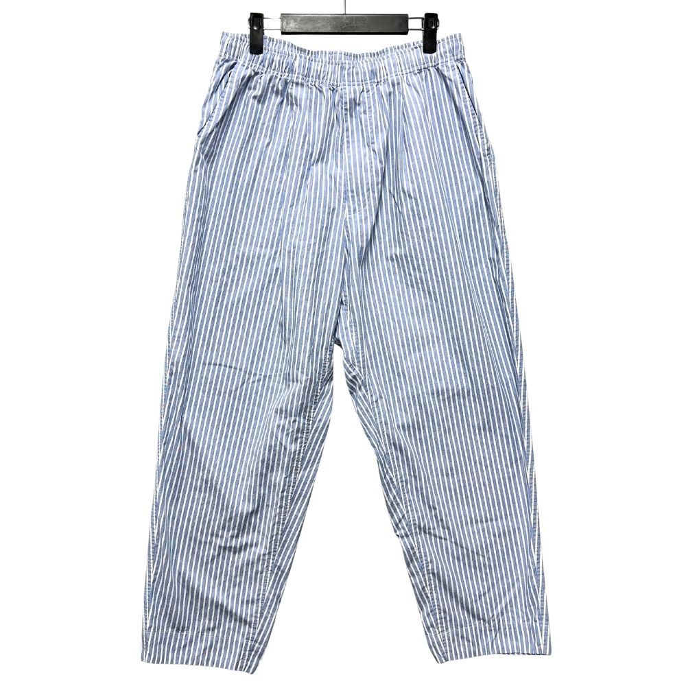 ナナミカ ストライプ イージーパンツ 薄手 パンツ ブルー×ホワイト サイズ36 | 53542