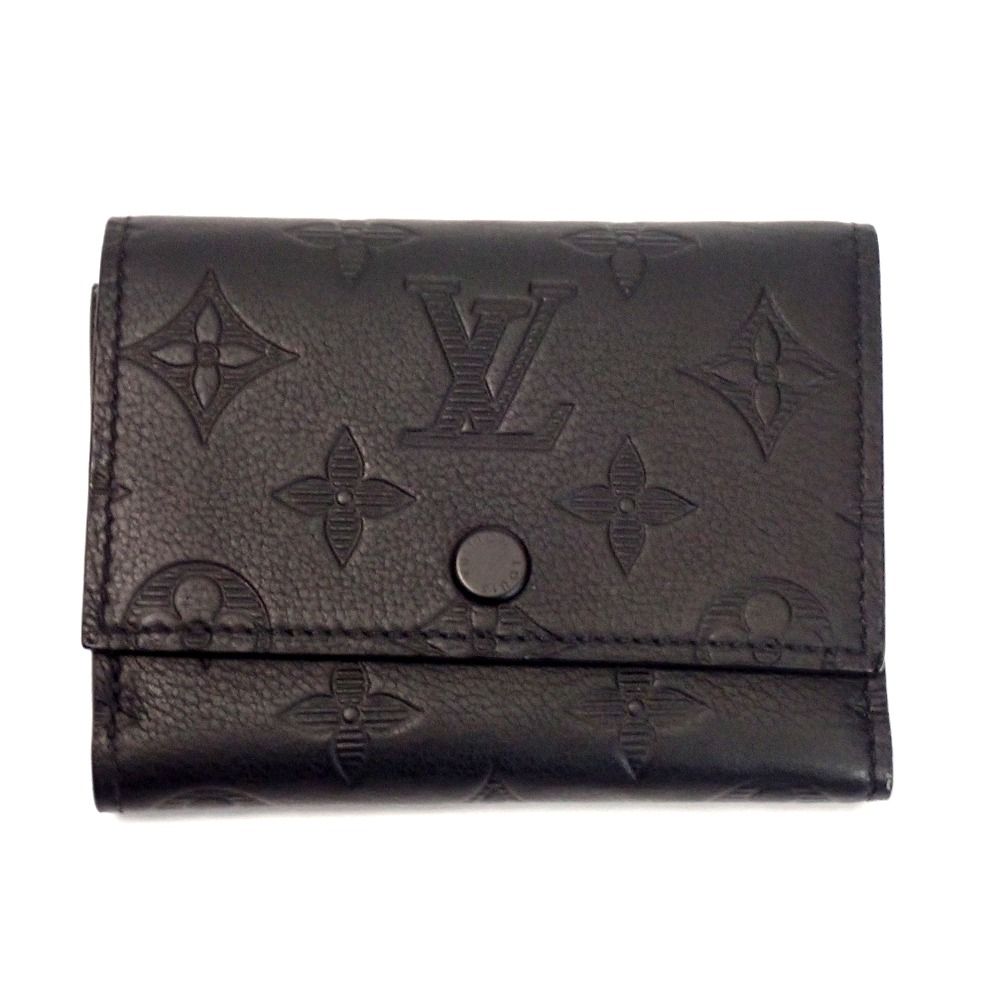 Th 1005051 ルイ ヴィトン モノグラム･シャドウ ヴィクター･ウォレット M 12635 ICチップ 三つ折り財布 LOUIS VUITTON
