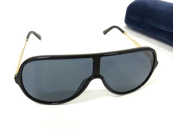 GUCCI グッチ サングラス シェリーライン GG 0199 S ブラック クリアブルー プラスチック ユニセックス