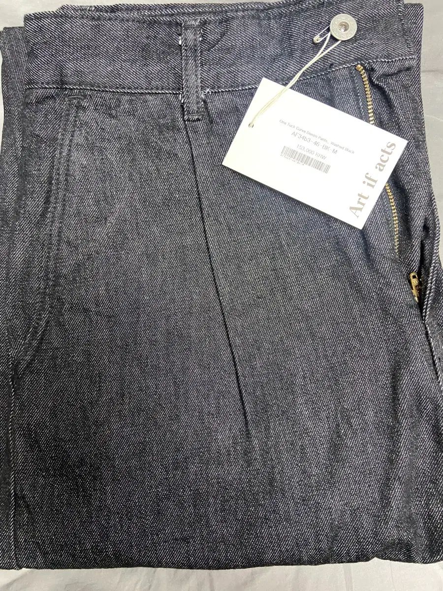 M ART IF ACTS ワンタックカーブ デニム ウォッシュド ブラック