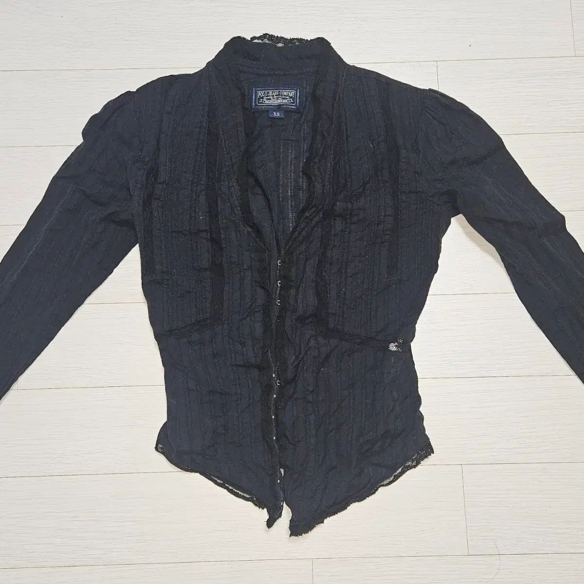 ゴス パンク ポール ジーン ブラック ロング スリーブ シャツ トップス ローギャル トップ