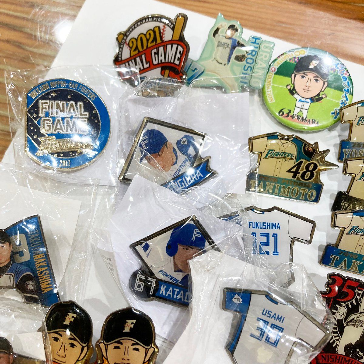 中古 ○日本ハムファイターズ○ピンバッジまとめて 日ハム グッズ 2016
