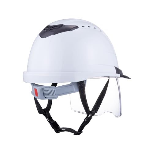 TOYO シールド付きヘルメット ヴェンティープラス スチロール入り 白|スモーク|クリア No.391 F-S-Cpo