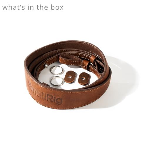 ユニバーサルレザーカメラショルダーストラップ DSLRカメラ用 100?110 cm 39?43インチ 調節 最大荷重10 kg 人間工学に基づいたショルダーサポート 旅行|ビデオブログ用 ブラウン -5209 po