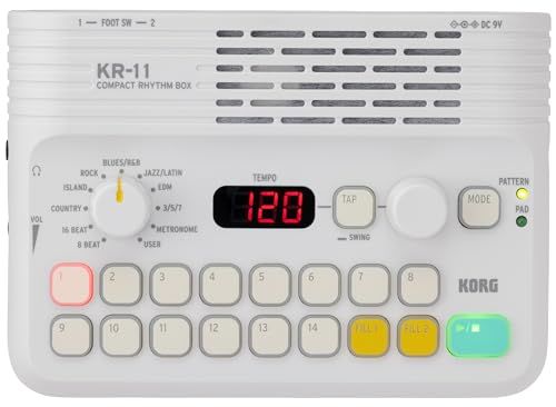 KORG リズム ボックス KR-11 リズムマシン ヘッドホン|ライン アウト端子搭載 電池駆動可po