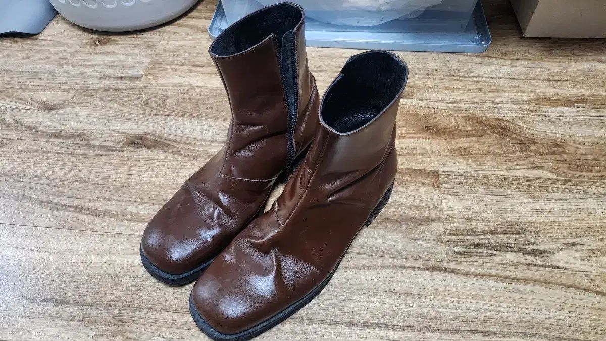 ROMANTIC MOVE スタシ スウェアトゥ ブーツ ブラウン