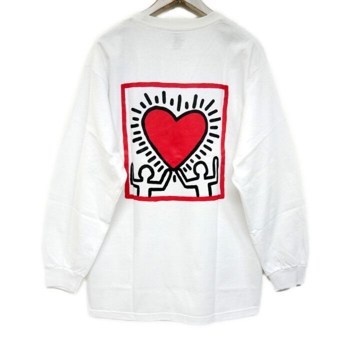 WACKO MARIA×KEITH HARING ワコマリア キースへリング 正規 24 AW CREW NECK LONG SLEEVE T-SHIRT TYPE-1 クルーネック ロングスリーブTシャツ KH-WM-LT 01 WHITE ホワイト 白 L