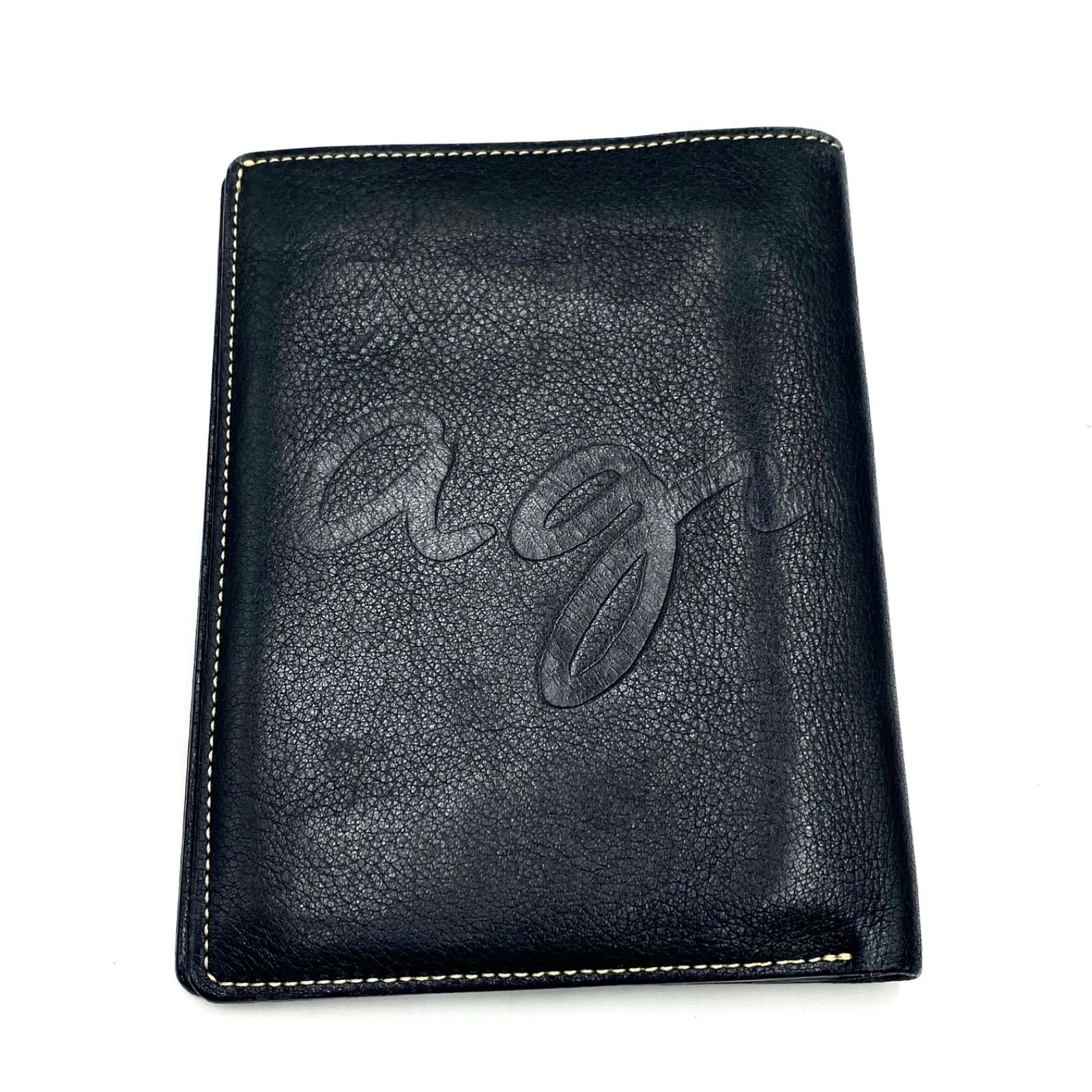 agnes b アニエスベー 財布 ウォレット 二つ折り レザー ブラック