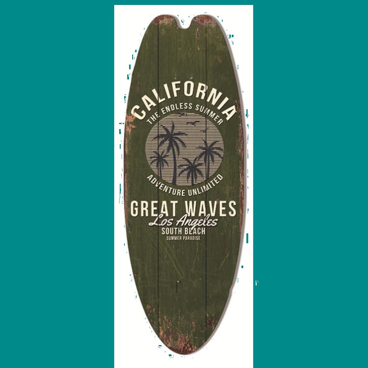 ビンテージ　アンティーク　ハワイ　ボード ③緑CALIFORNIA) ハワイ 西海岸 カリフォルニア USA カフェ レトロ