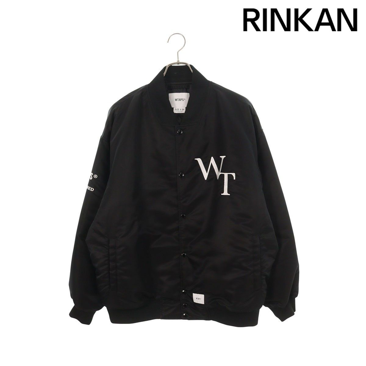 ダブルタップス 23 AW TEAM JACKET NYLON TWILL LEAGUE 232 TQDT-JKM 05 ナイロン ツイル リーグ 刺繍ブルゾン メンズ 4