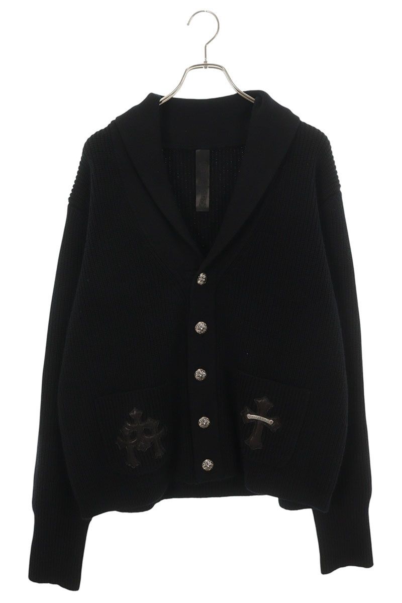 クロムハーツ SWTR M BAIT & TACKLE CARDIGAN クロスレザーパッチ