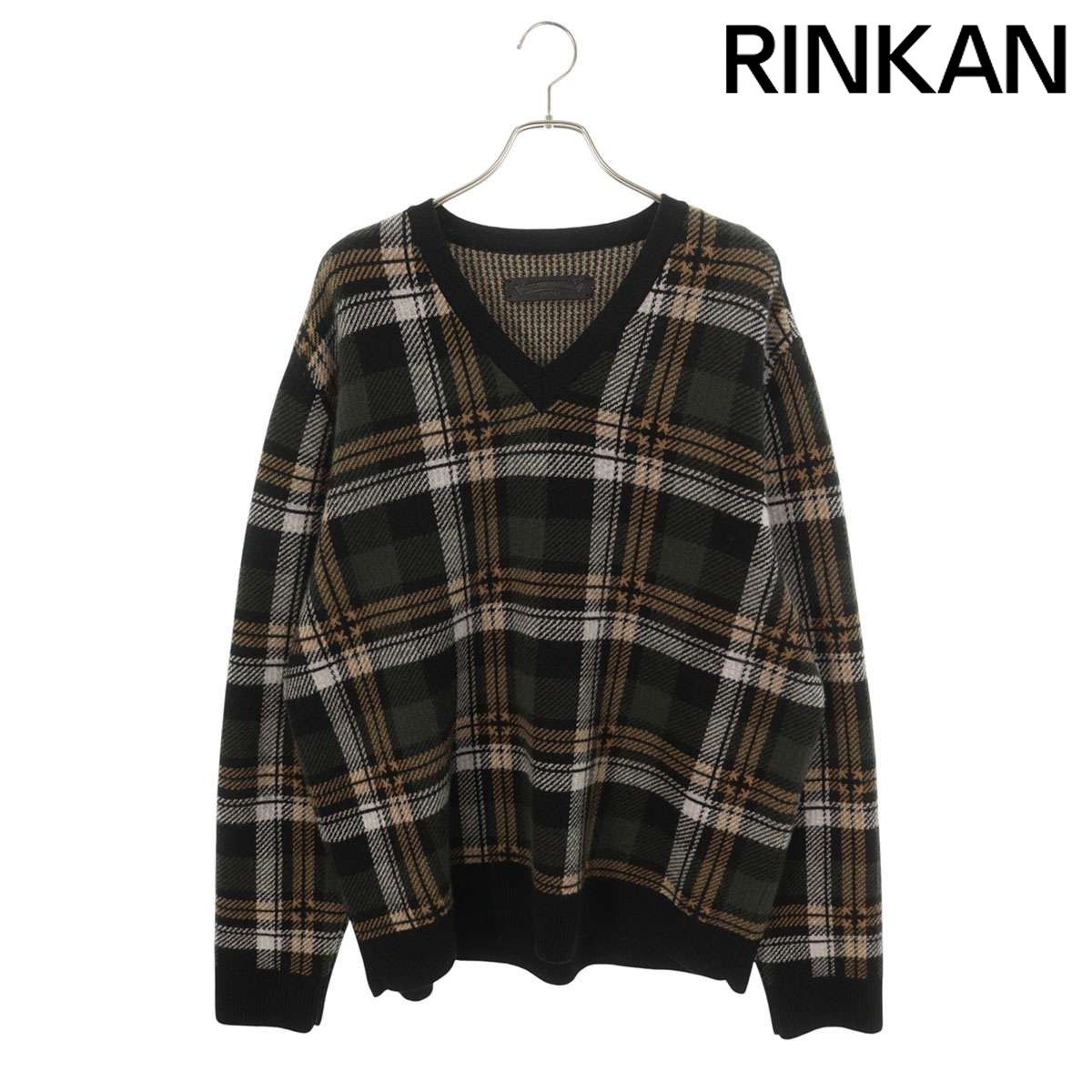 クロムハーツ BIG CITY チェック柄Vネックニット メンズ XL - メルカリ