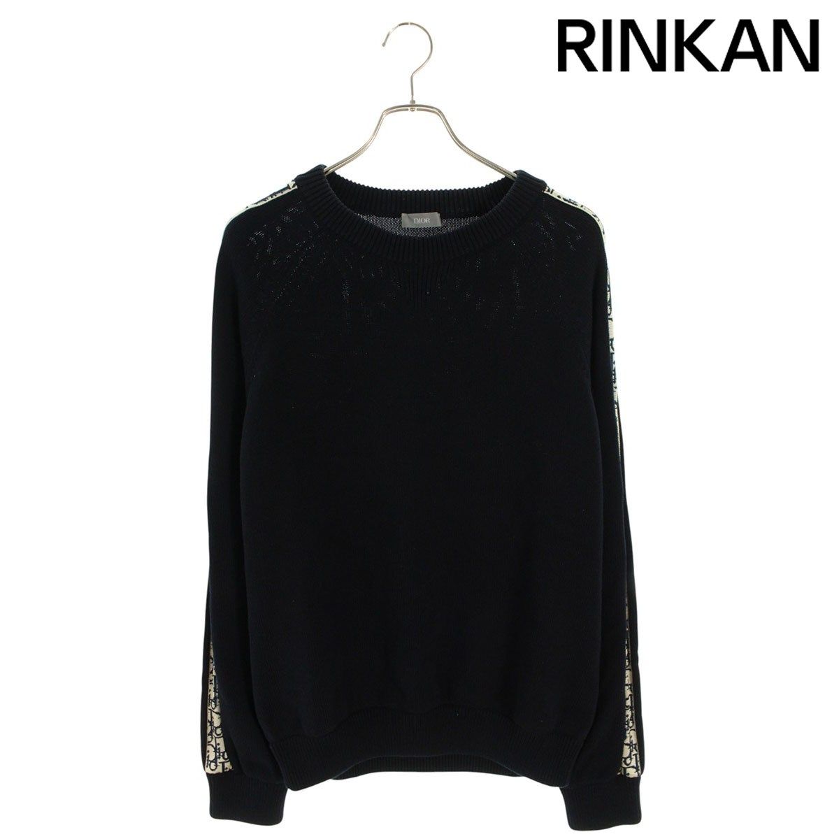 ディオール サイズ:M 113M638AT187 オブリーク切替クルーネックニット 中古 SJ02 ディオール 113M638AT187 オブリーク切替クルーネックニット メンズ XL