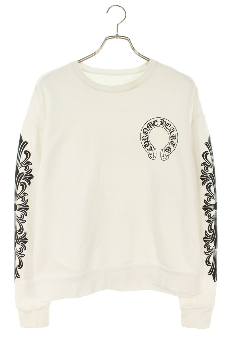 クロムハーツ SWTSHRT PLVR バックホースシュー袖フローラルプリント