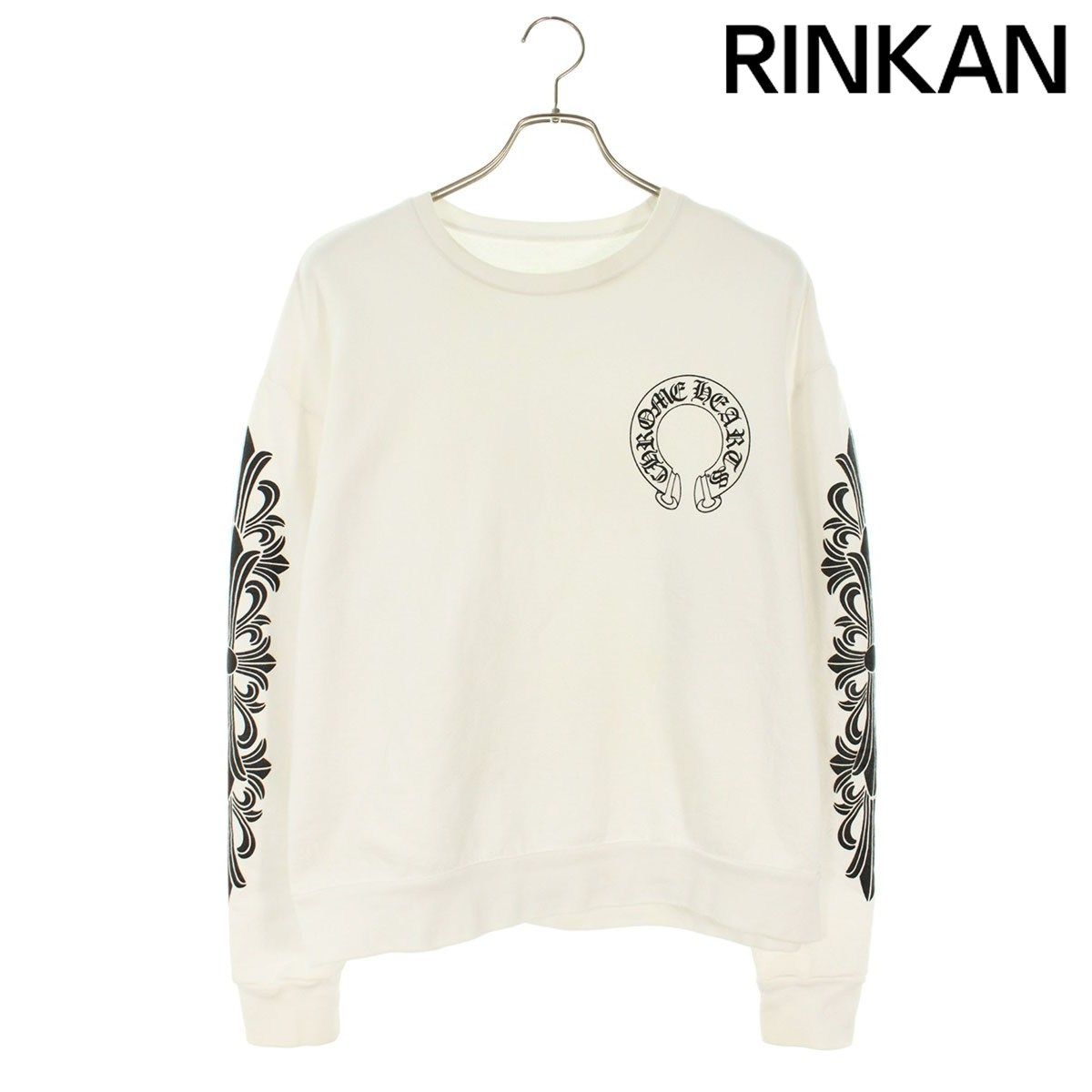 クロムハーツ SWTSHRT PLVR バックホースシュー袖フローラルプリント