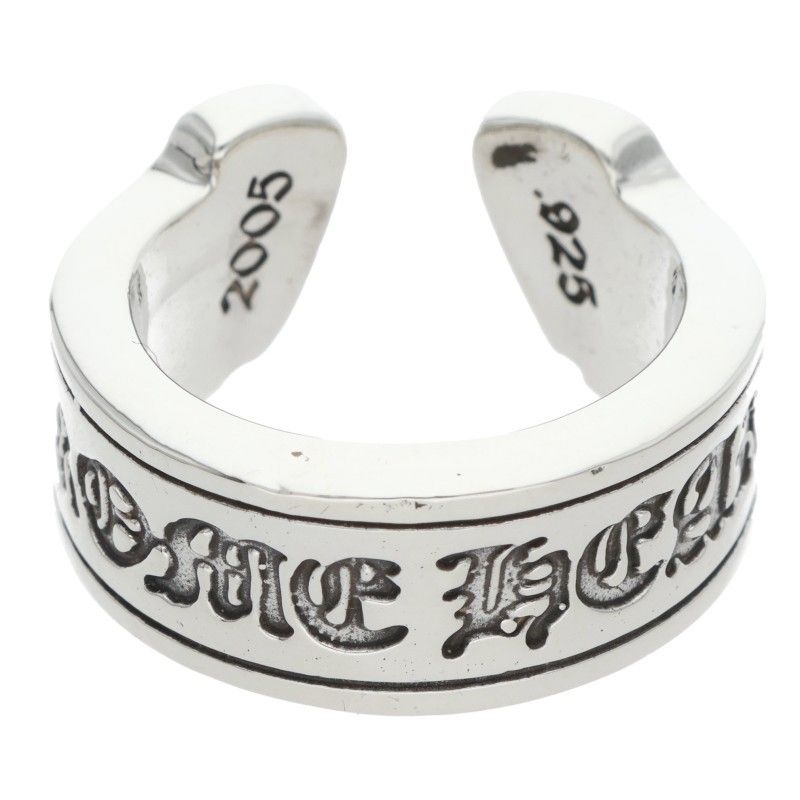 クロムハーツ LG SCROLL LABEL|ラージスクロールラベル シルバーリング メンズ 16号