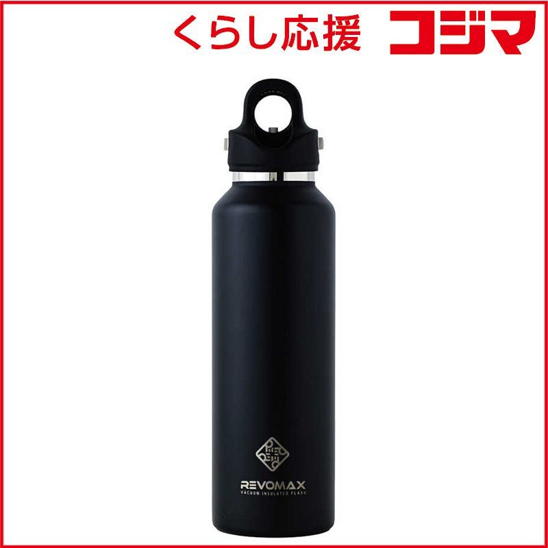 【 新品 未開封 】 REVOMAX　炭酸対応真空断熱ボトル 20oz ［592ml/ワンタッチ］ オニキスブラック [炭酸対応]　DWF-20419B-JP-V3 未使用 送料無料