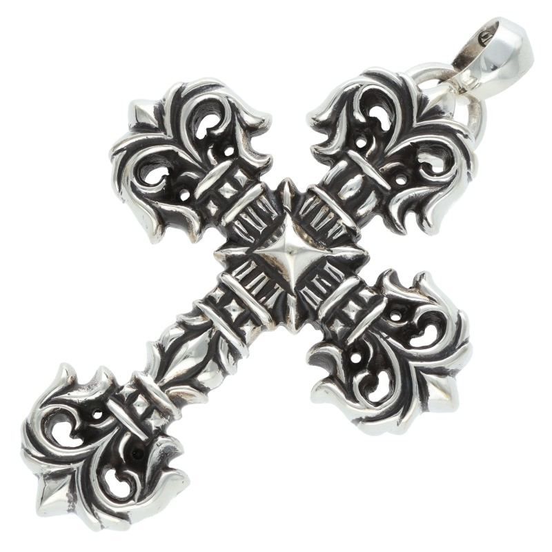 クロムハーツ FILIG|CROSS-SM W|BALE|フィリグリークロスS Wベイル|シルバーネックレストップ メンズ S