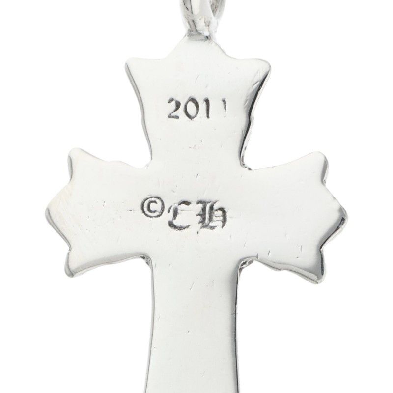  クロムハーツ DBL CH CRS|ダブルCHクロス シルバーネックレストップ メンズ ネックレス アクセサリー