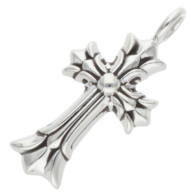 クロムハーツ DBL CH CRS|ダブルCHクロス シルバーネックレストップ メンズ