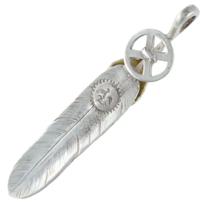 ゴローズ ハートホイールフェザー 大 ネックレストップ メンズ 大