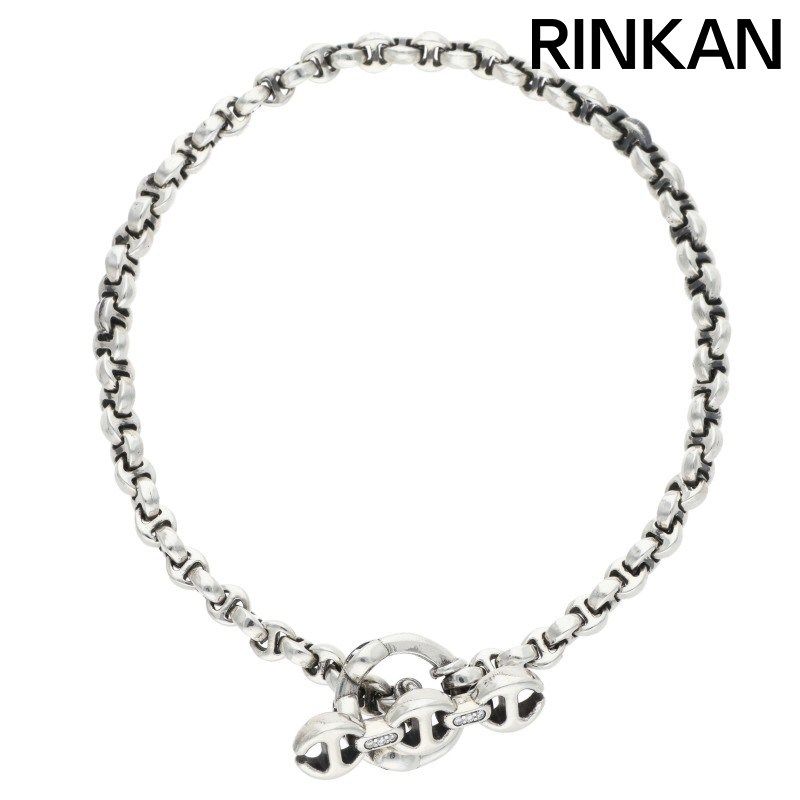 ホーセンブース MICRO 6 Pダイヤシルバーブレスレット メンズ 7.5 inch