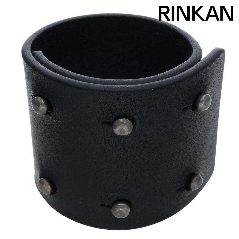 リックオウエンス スタッズ レザーブレスレット メンズ S