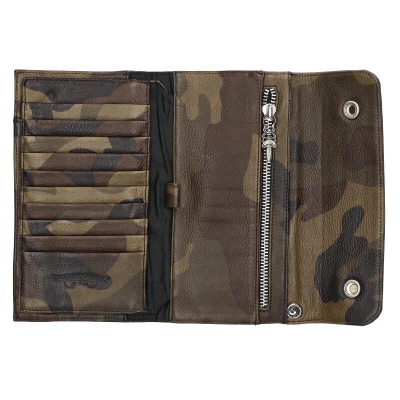 クロムハーツ WAVE CROSS BALL/ウェーブ クロスボールボタンレザー財布