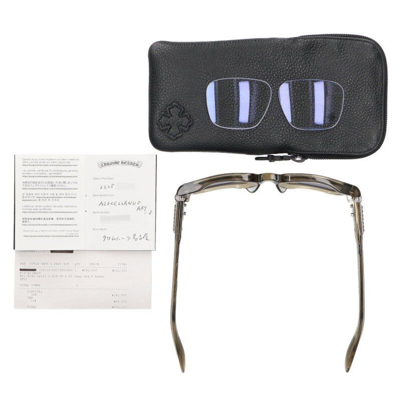 クロムハーツ MISCELLANUS クロステンプルクリアフレーム眼鏡