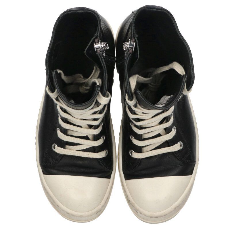 リックオウエンス RAMONES ラモーンズレザーハイカットスニーカー