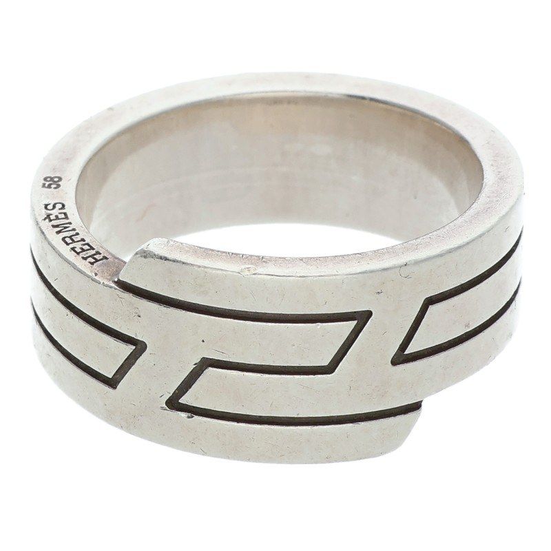 エルメス イタリーク シルバーリング メンズ 58|17号