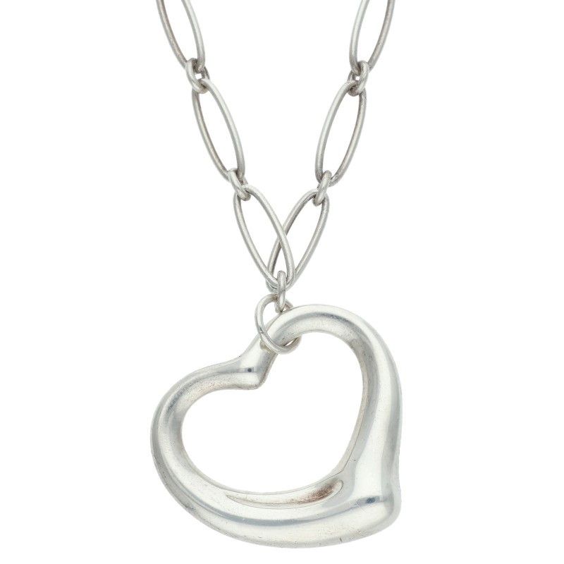 ティファニー オープンハート ラージ オーバルリンクチェーンネックレス メンズ