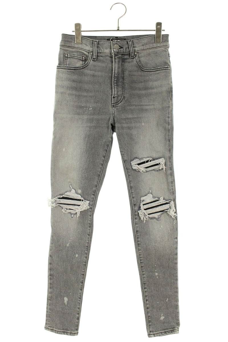 アミリ 23 SS MX 1ウォッシュドクラッシュスキニーデニムパンツ レディース 26インチ