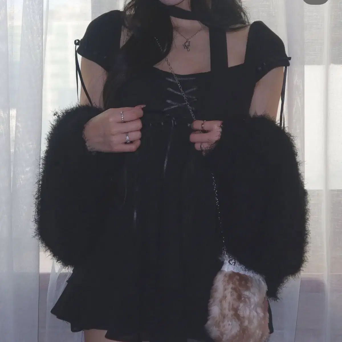 エンジェルナンバー555 Snow angel blouse scarf set