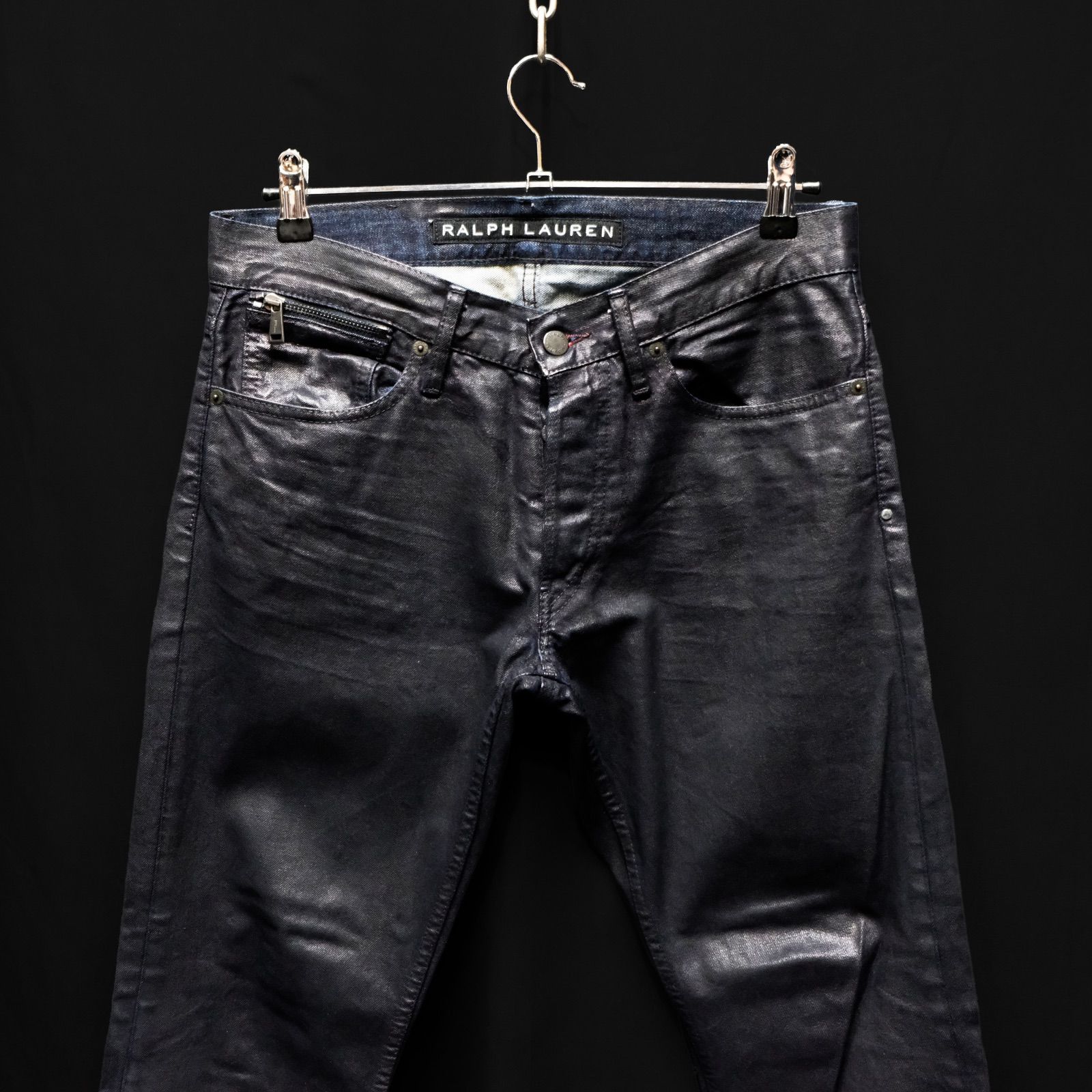 RALPH LAUREN BLACK LABEL ワックスコーティング スリムフィットデニム