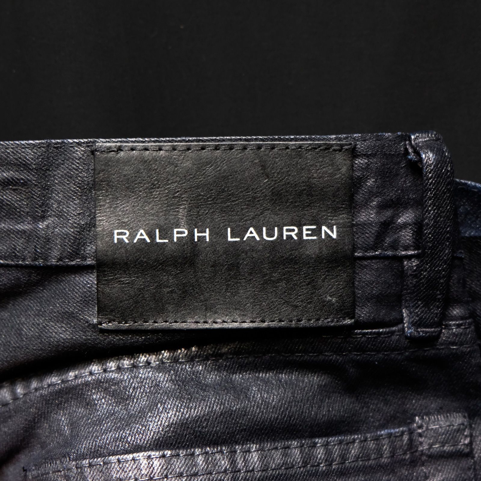 RALPH LAUREN BLACK LABEL ワックスコーティング スリムフィットデニム