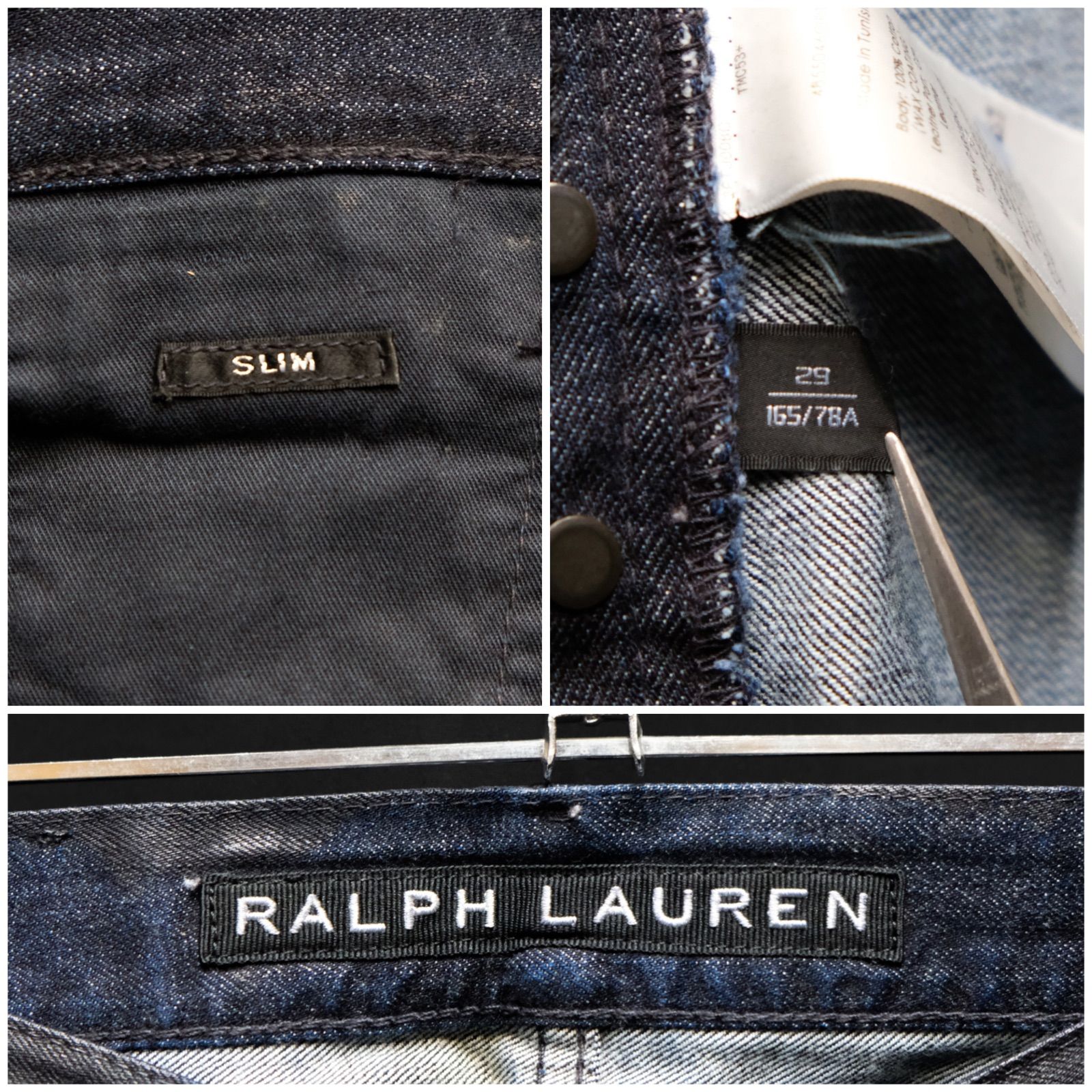 RALPH LAUREN BLACK LABEL ワックスコーティング スリムフィットデニム