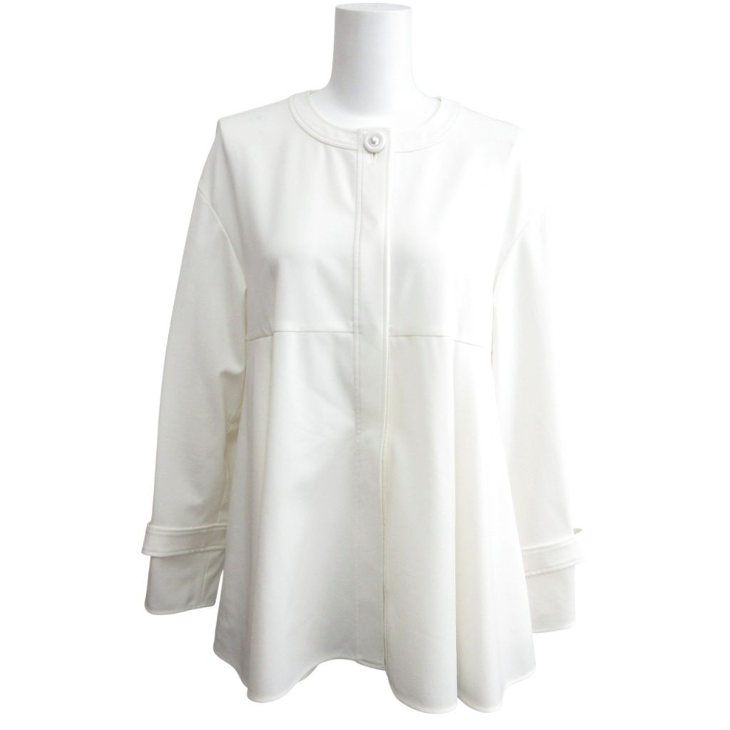 フォクシーニューヨーク FOXEY YORK 24年 City Walk ジャケット シティウォーク ブルゾン ストレッチ 38 アイボリー 44401 MNK 4